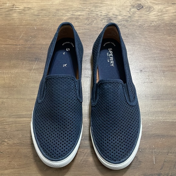 Women’s Sperry Top-sider slip on. Navy blue. Size 9.5 - Picture 2 of 4